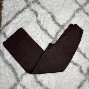 Shein Brown high-waisted pleather pants